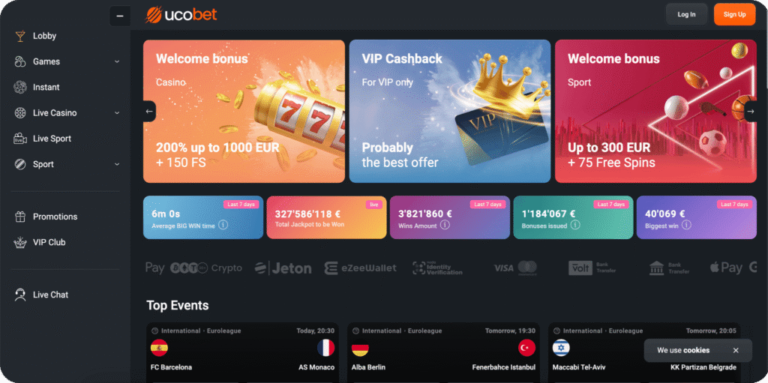 UcoBet Casino Screenshot 1