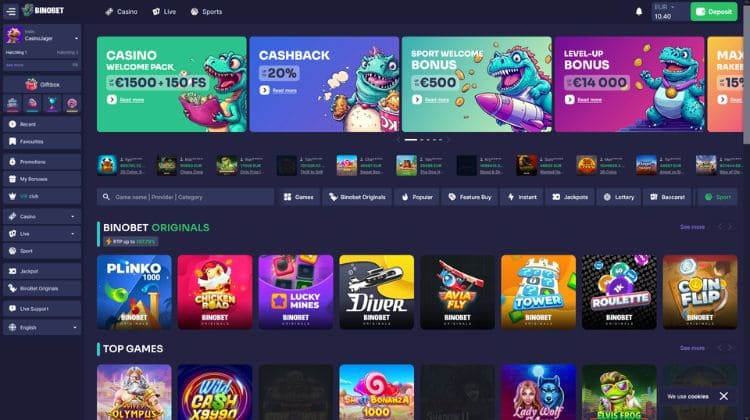 Binobet Casino Screenshot 1