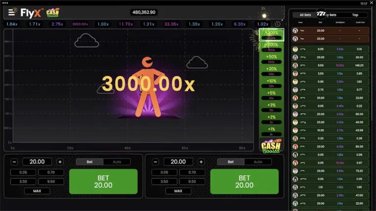 FlyX Cash Booster Bonus